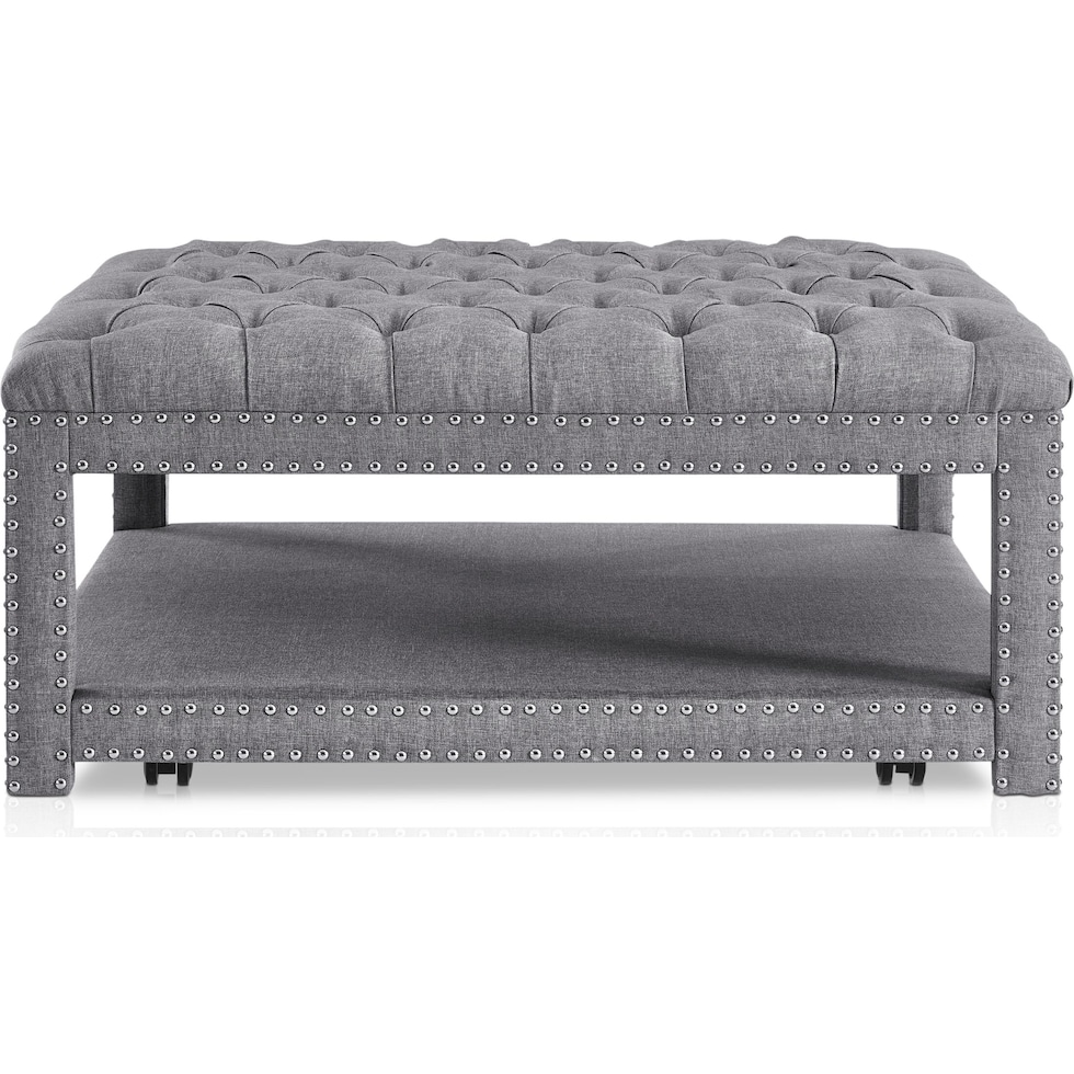 maya gray ottoman   