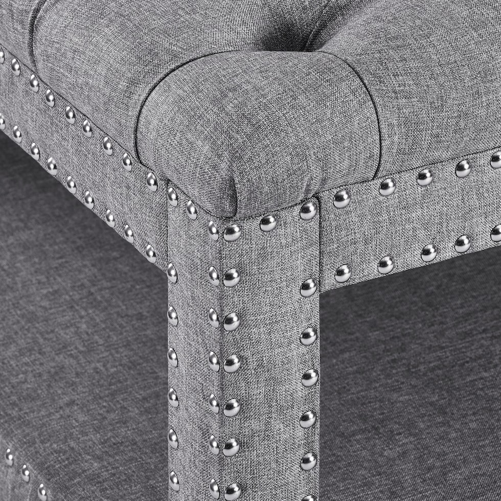 maya gray ottoman   