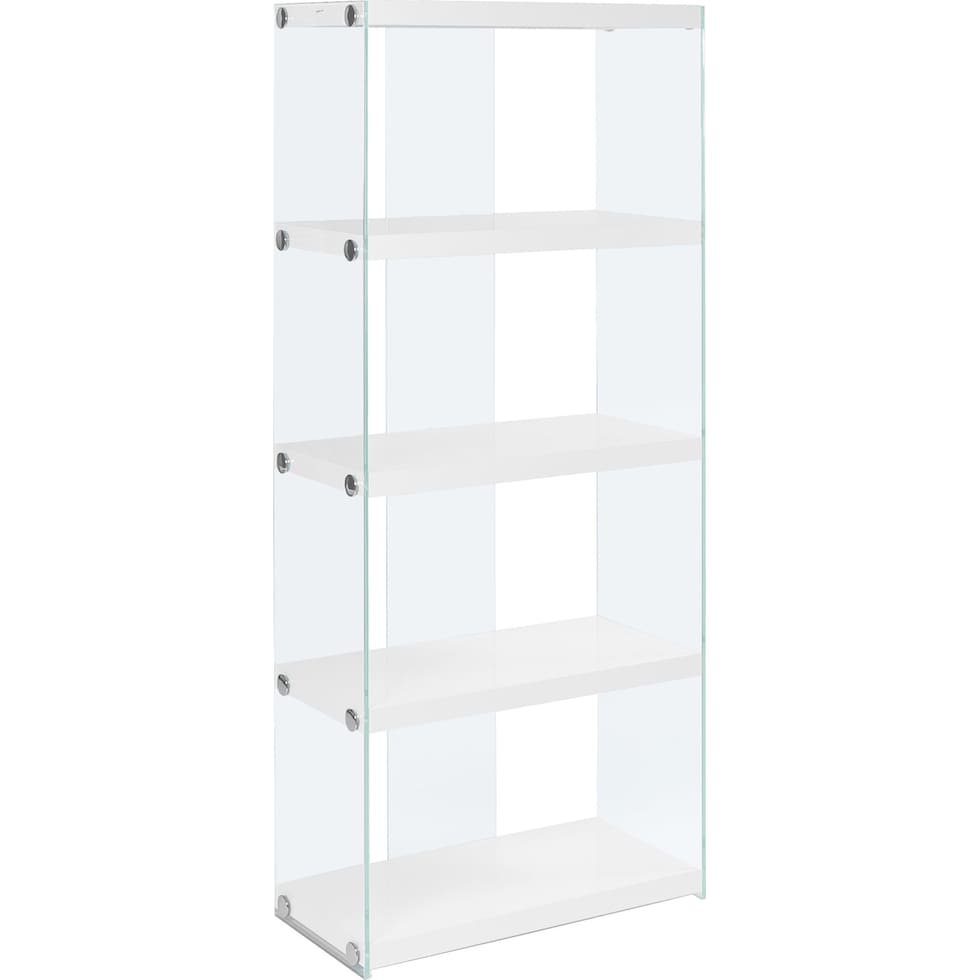 maya white bookcase   