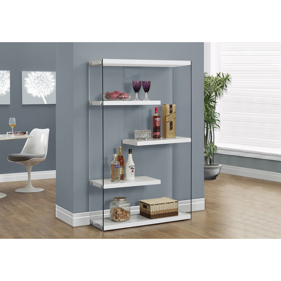maya white etagere   