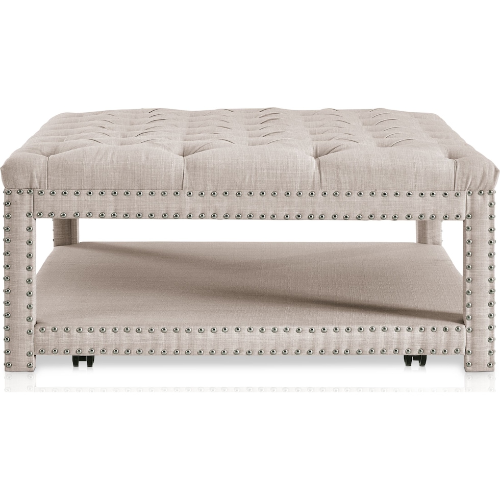 maya white ottoman   