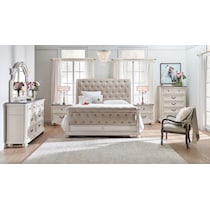 mayfair white  pc queen bedroom   