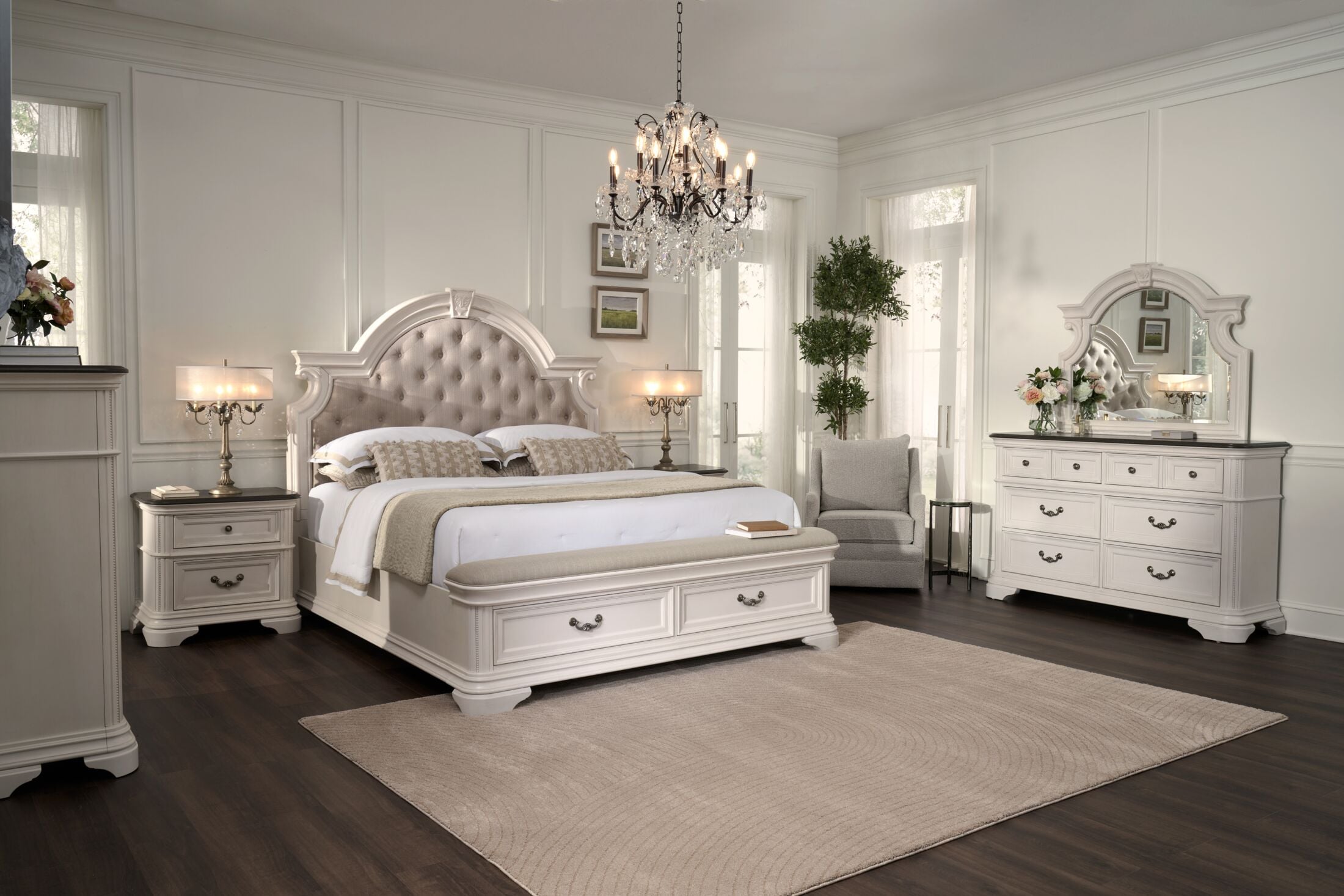 Mayfair 6-Piece Upholstered Storage Bedroom Set with
