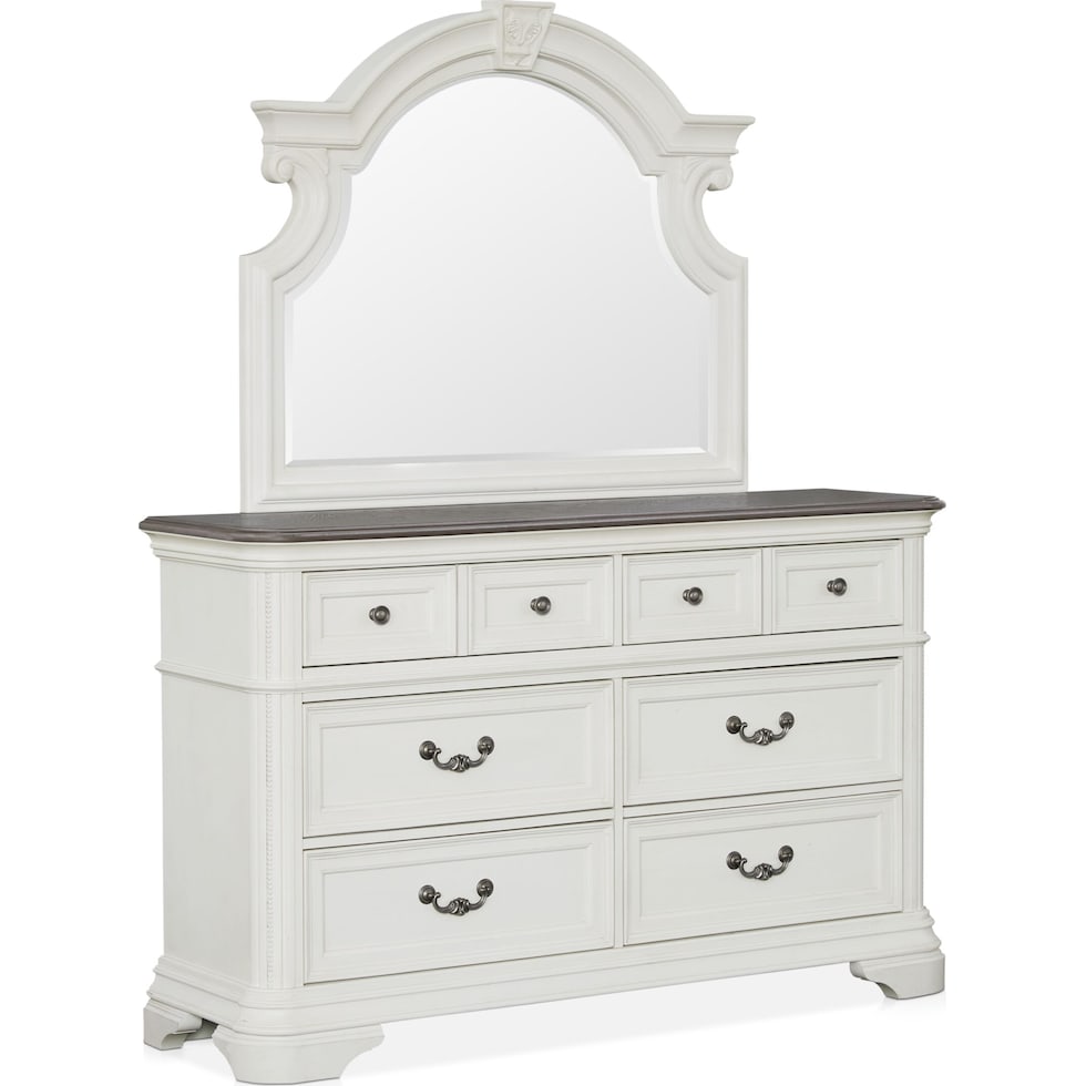 mayfair white  pc queen bedroom   