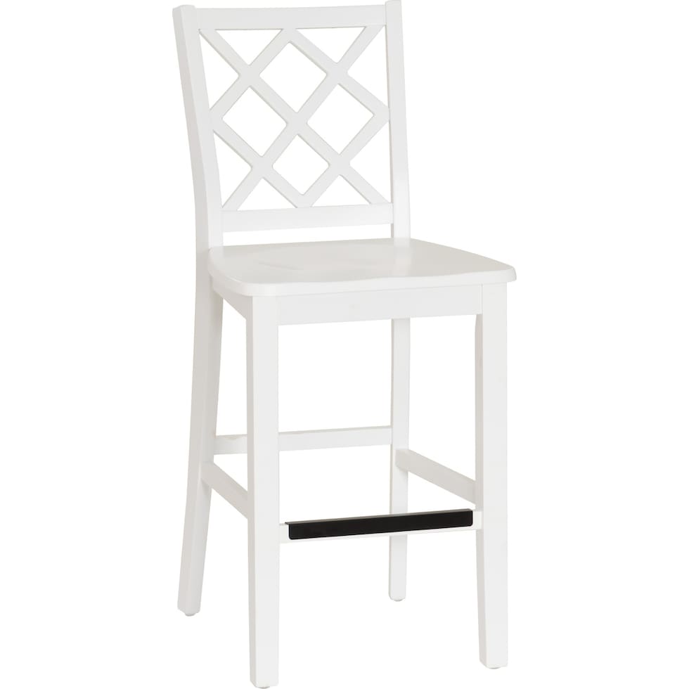 mayfair white counter height stool   