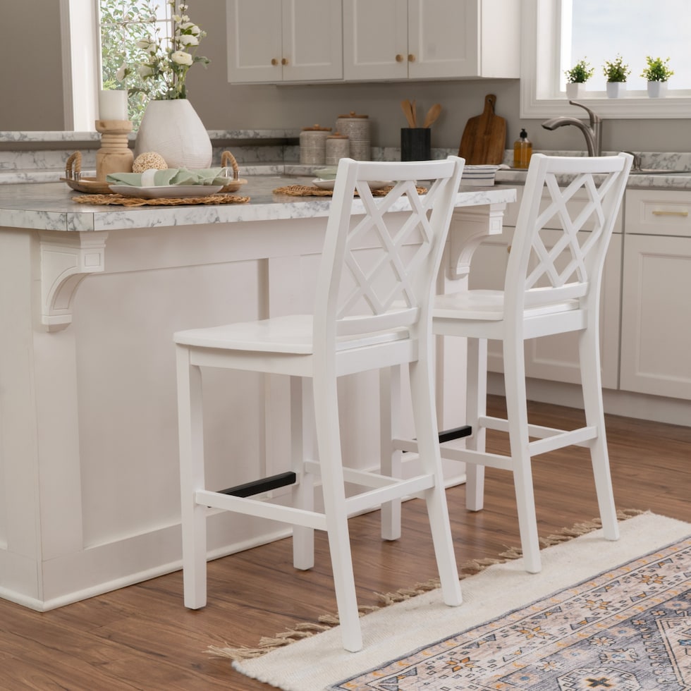 mayfair white counter height stool   