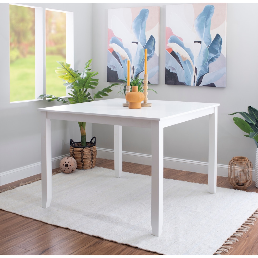 mayfair white counter height table   