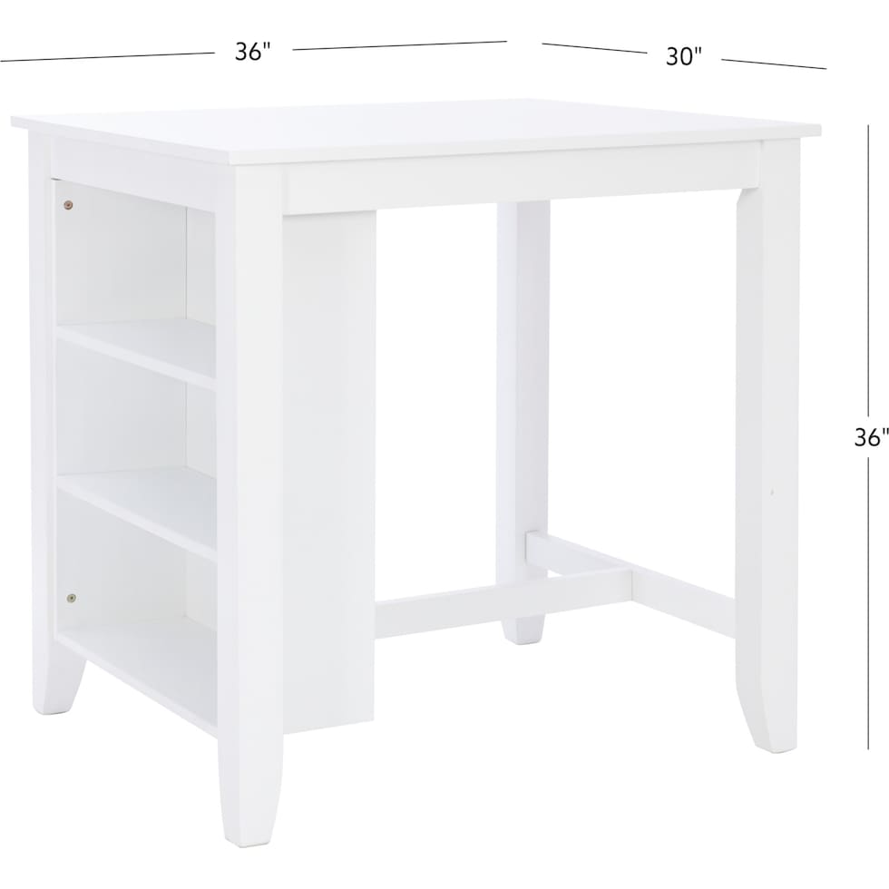 mayfair white counter height table   