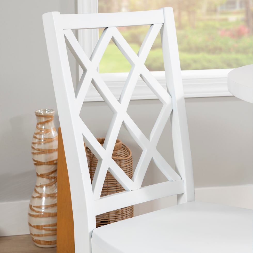 mayfair white dining chair   