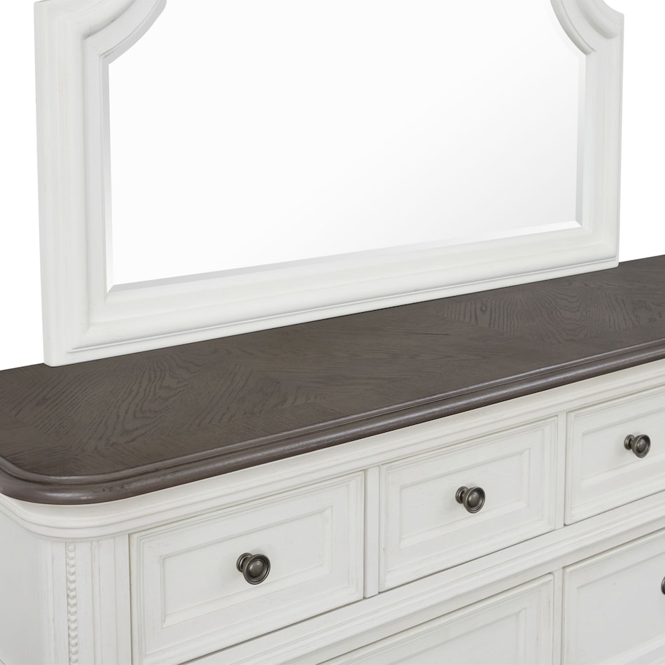 mayfair white dresser & mirror   