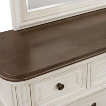mayfair white dresser and mirror   