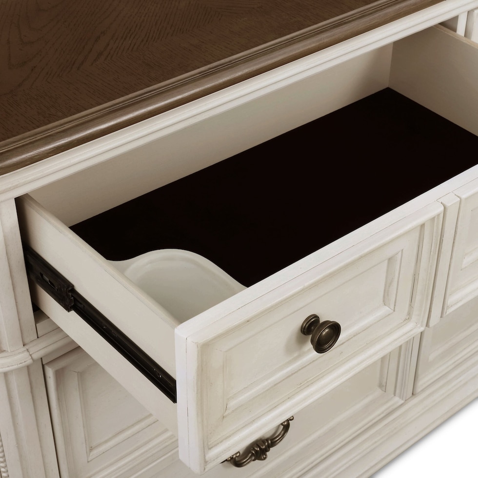 mayfair white dresser and mirror   