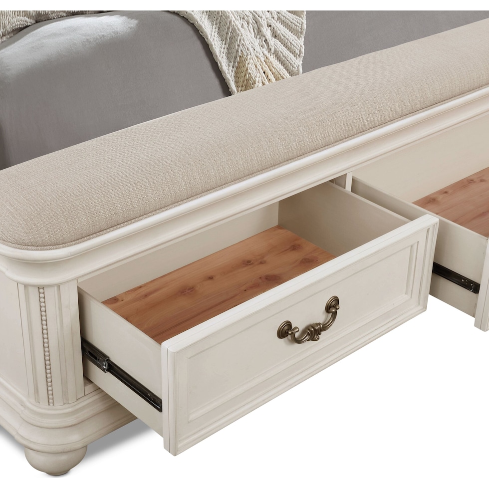 mayfair white king bed   