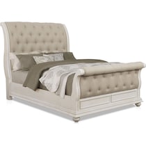 mayfair white king bed   