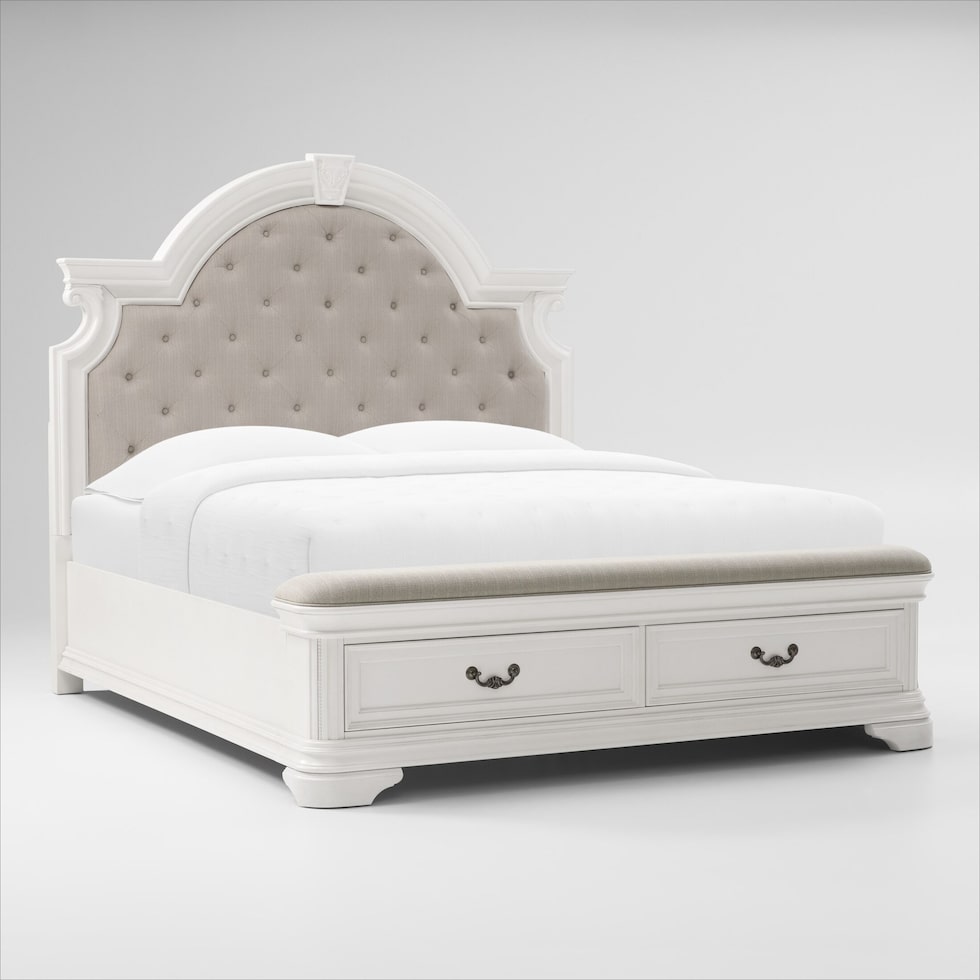 mayfair white king bed   