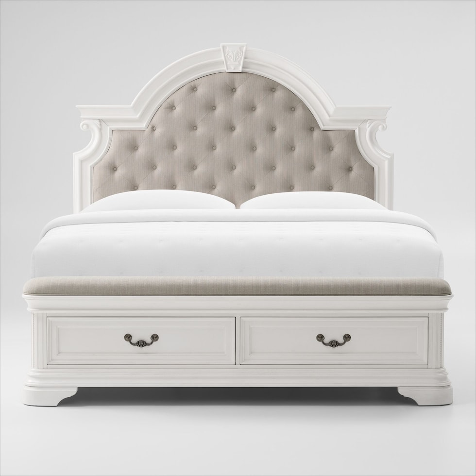 mayfair white king bed   