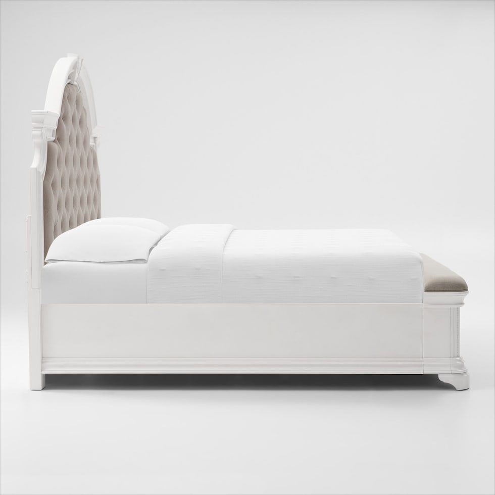 mayfair white king bed   