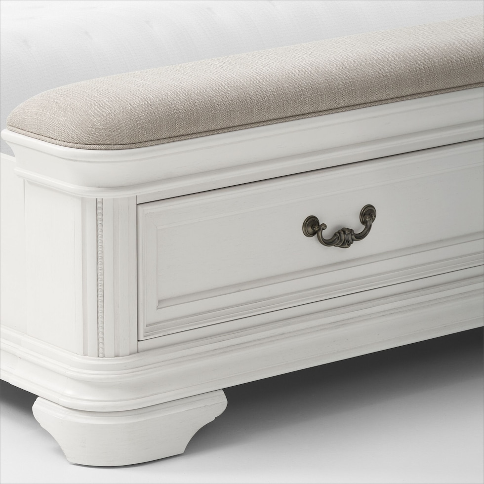 mayfair white king bed   