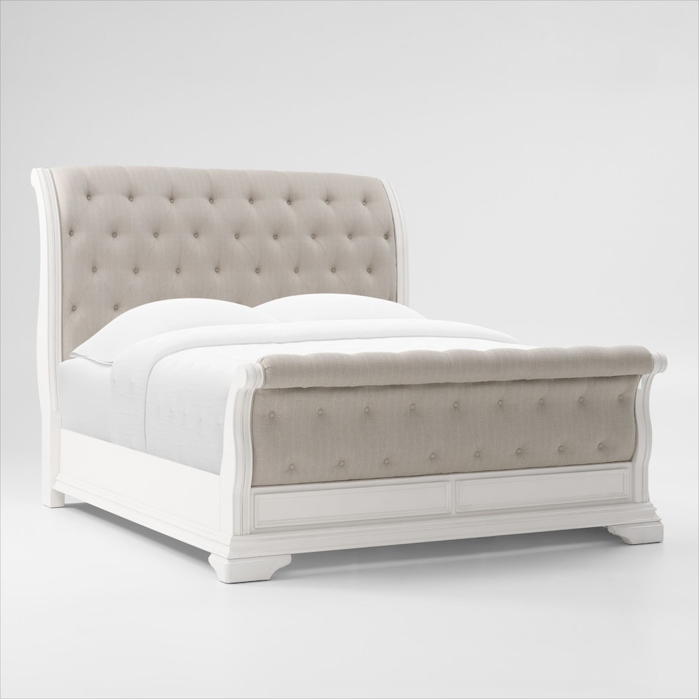 mayfair white king bed   