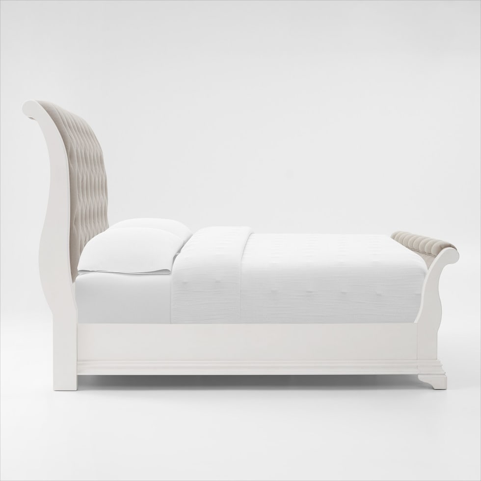 mayfair white king bed   