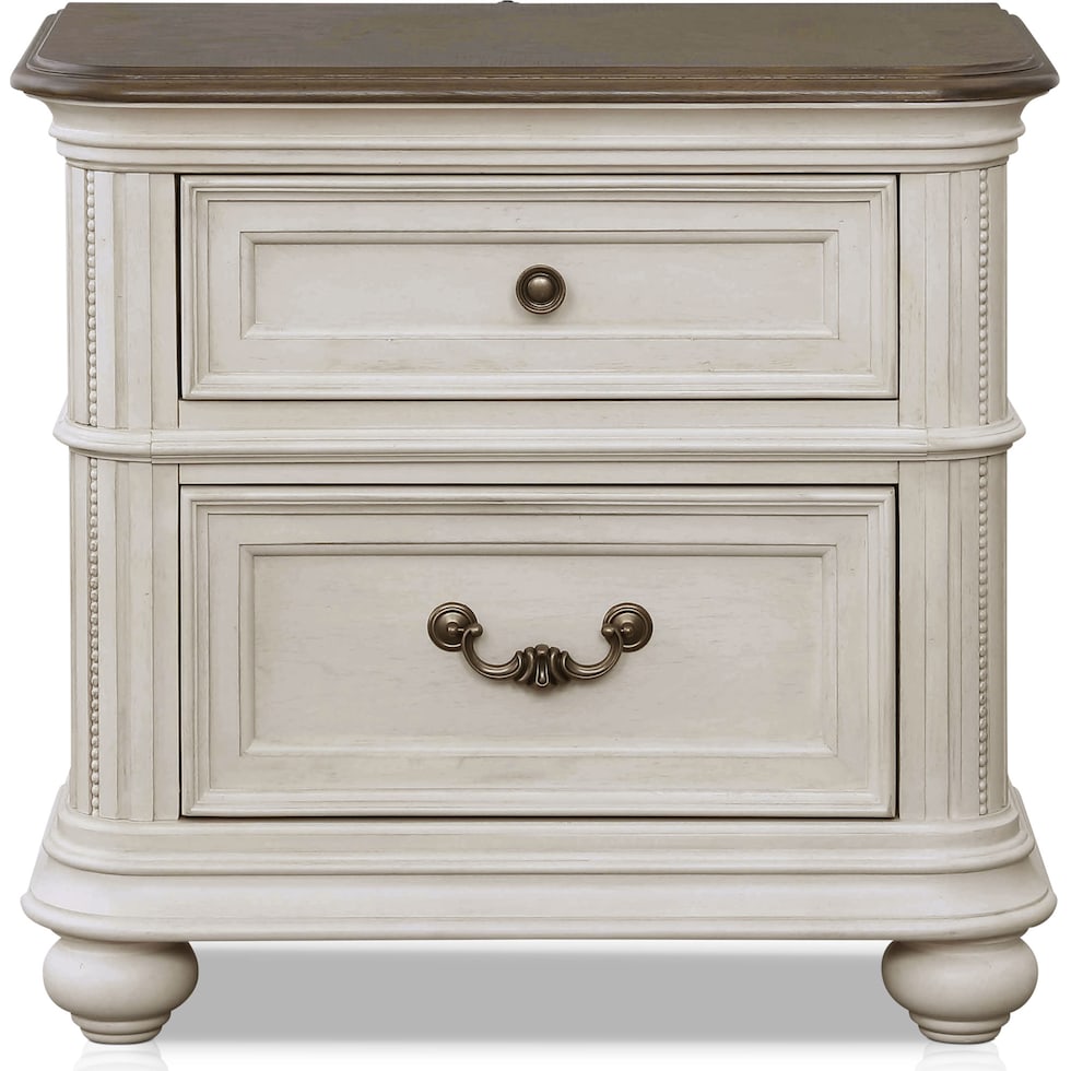 mayfair white nightstand   