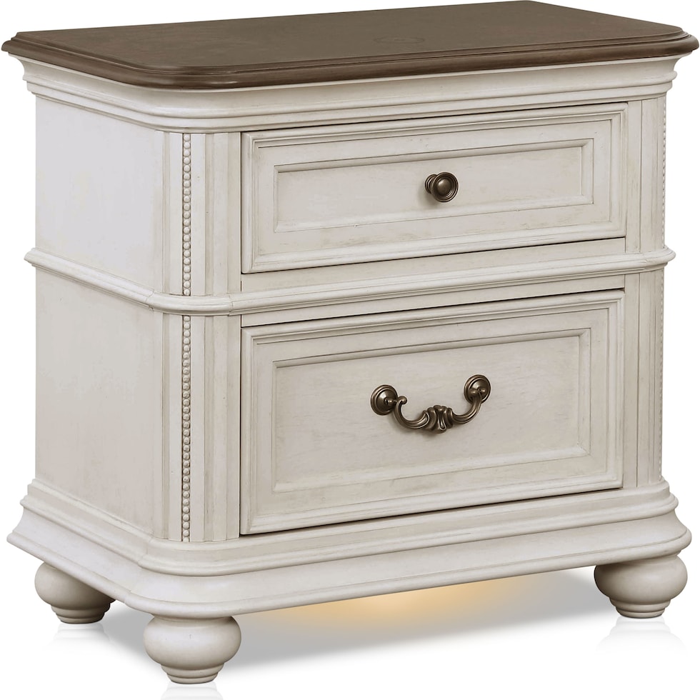 mayfair white nightstand   