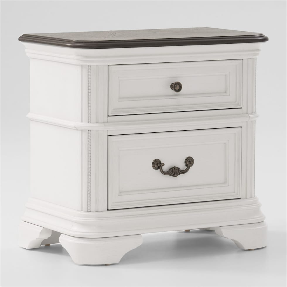 mayfair white nightstand   