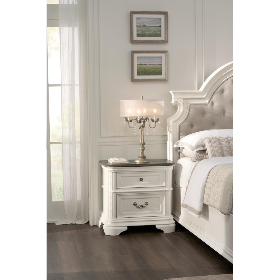 mayfair white nightstand   