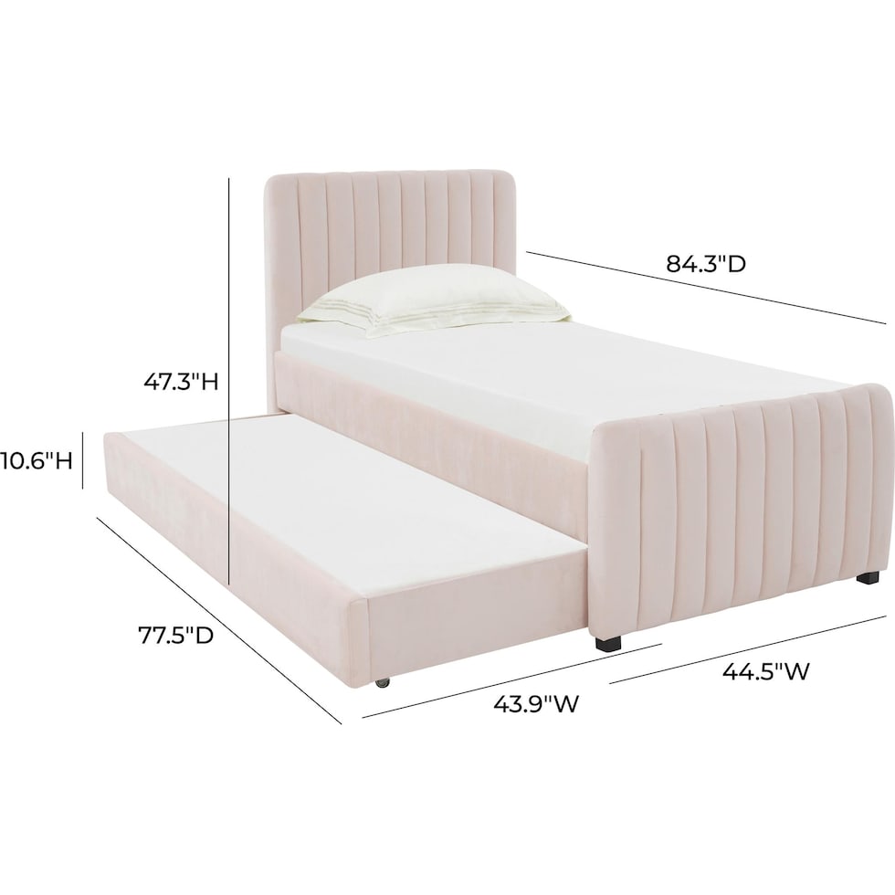 maylin pink twin bed   