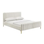 maylin white queen bed   
