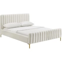 maylin white queen bed   