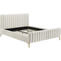 maylin white queen bed   