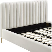 maylin white queen bed   