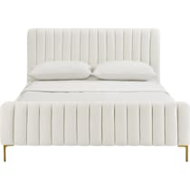 maylin white queen bed   