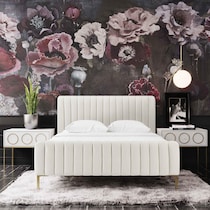 maylin white queen bed   