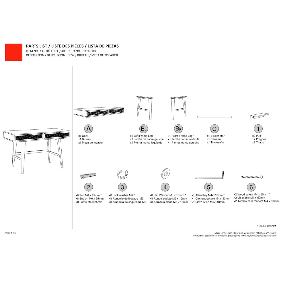 maysel light brown desk   