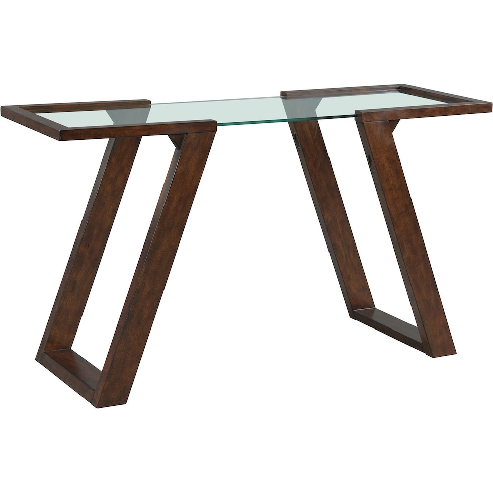 maysen dark brown console table   