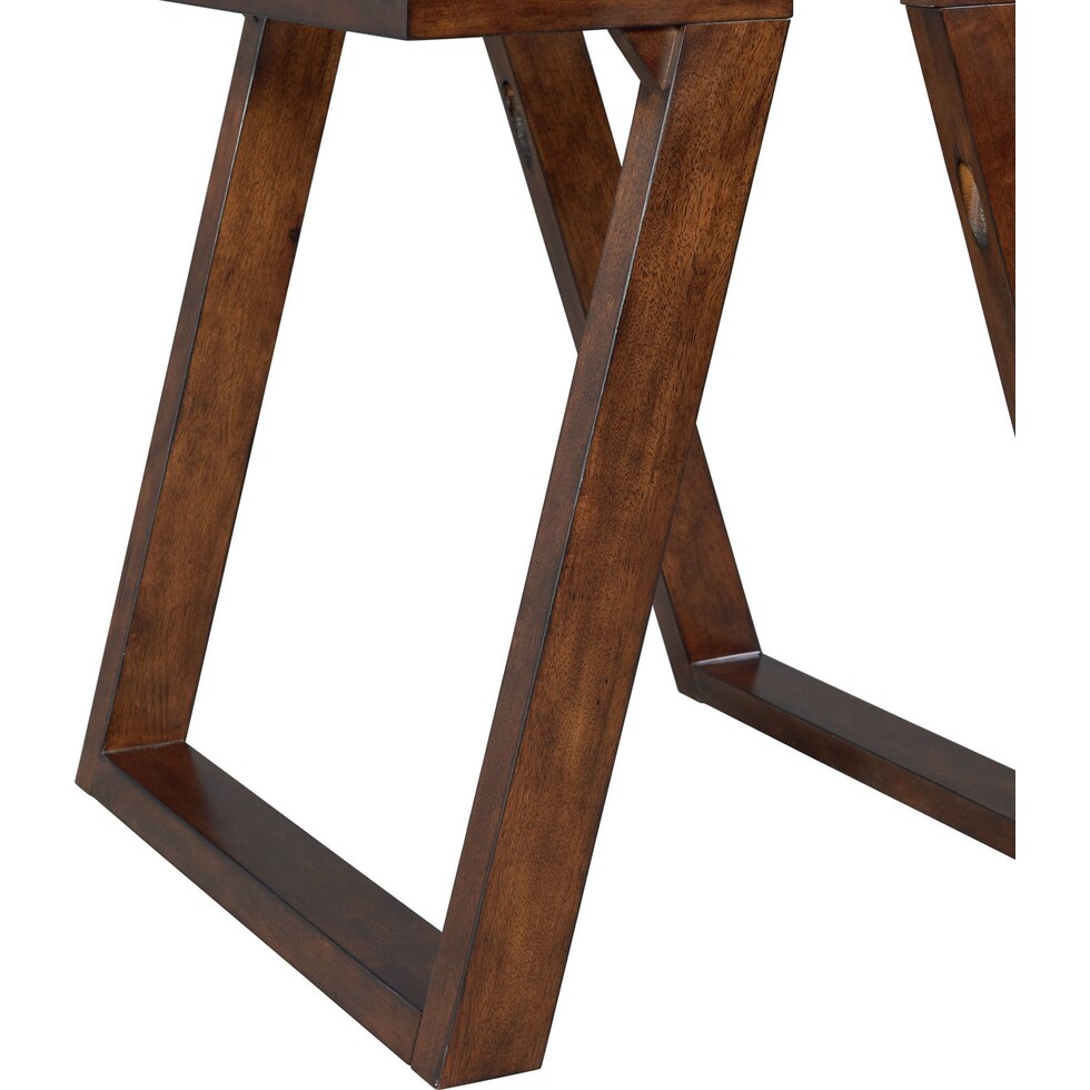 maysen dark brown end table   