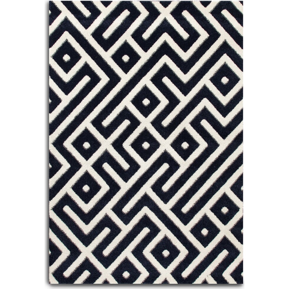maze blue area rug ' x '   