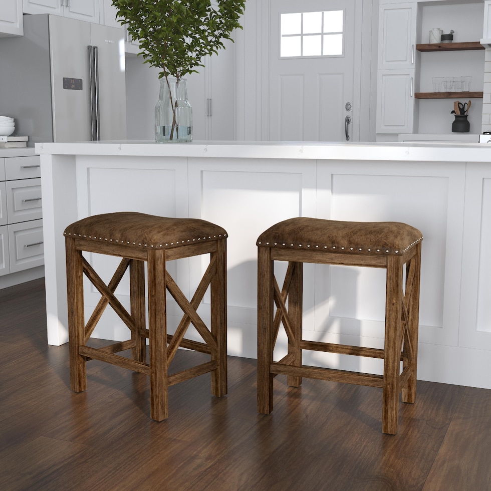 mazey light brown counter height stool   