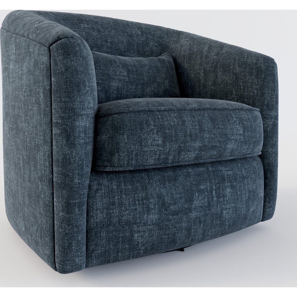 mazzy blue accent chair   