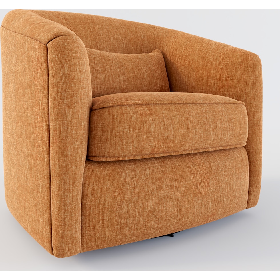 mazzy orange accent chair   