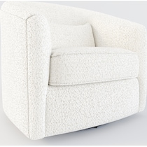 mazzy white accent chair   