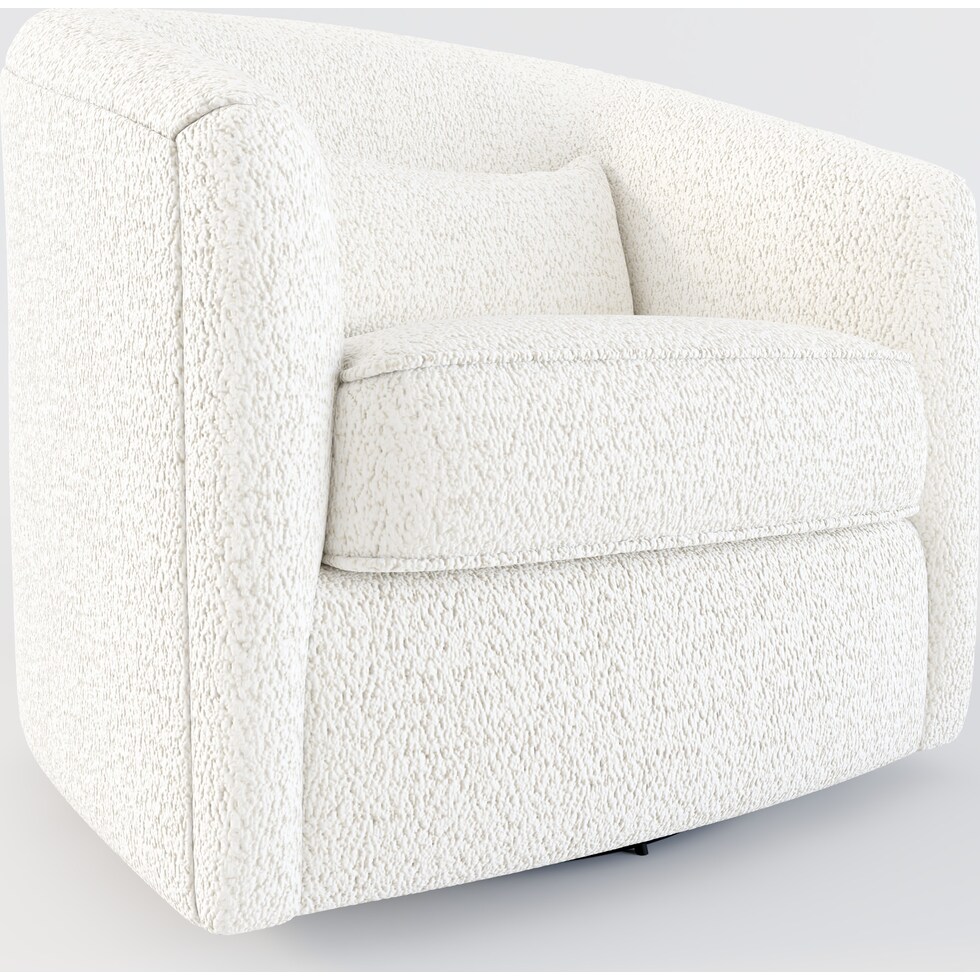 mazzy white accent chair   