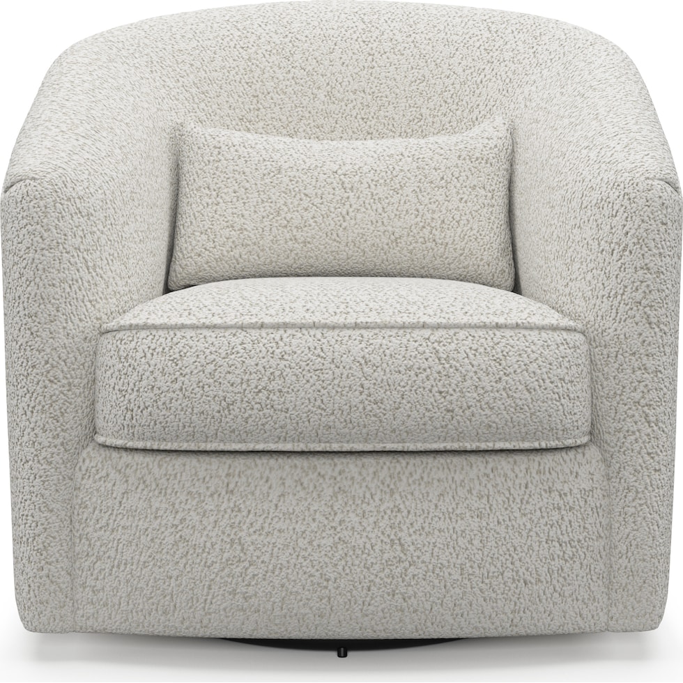 mazzy white accent chair   