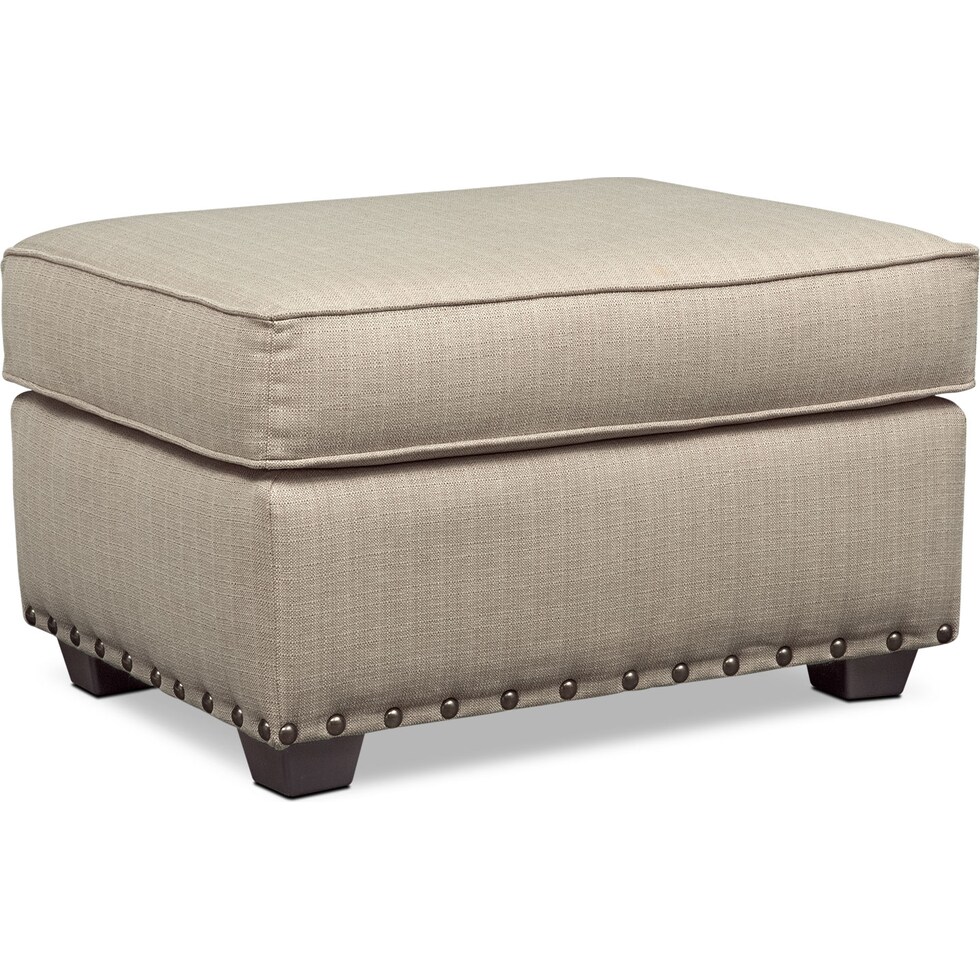 mckenna light brown ottoman   