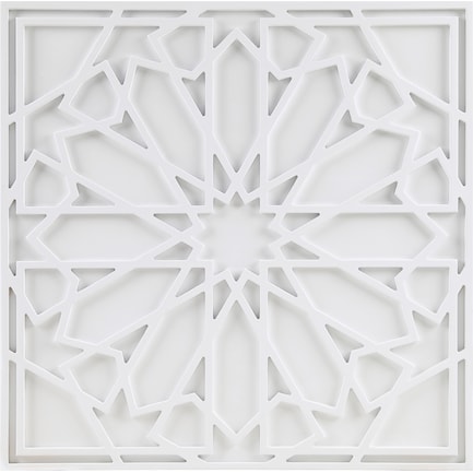 Medal Wooden Wall Art - White