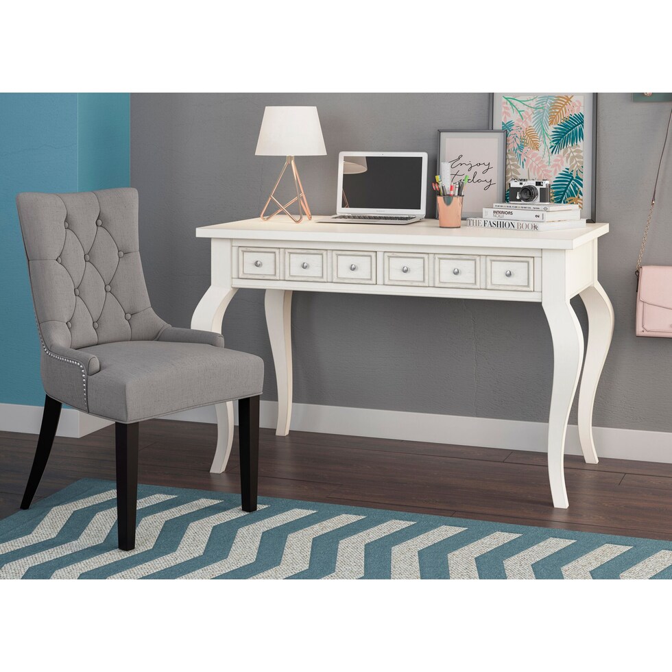medine gray desk   