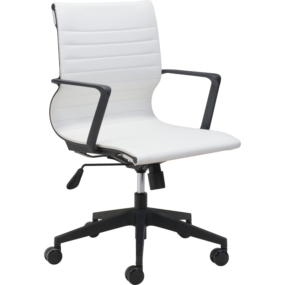 medine white office chair   