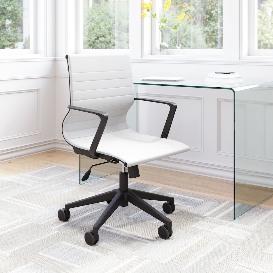 medine white office chair   